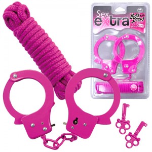 セックスエクストラ-手錠&ロープ-ピンク1